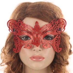 Adult Red Glitter Mask